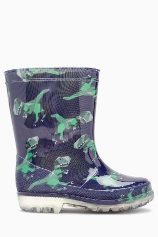 Blue Dino Wellies (Younger Boys)